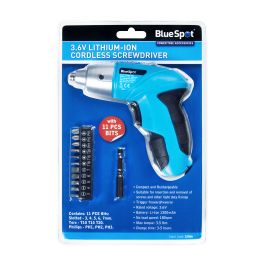 12066_1-37.jpg Blue Spot Tools 3.6V Lithium-ion Cordless Screwdriver with 11 PCE bits