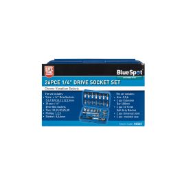 1525-83.jpg Blue Spot Tools 26 PCE 1/4" Metric Socket Set (5-13mm)