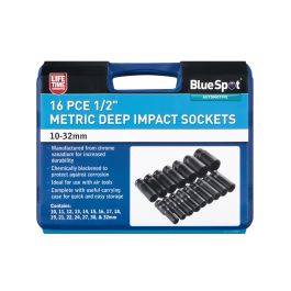 1550-53.jpg Blue Spot Tools 16 PCE 1/2" Metric Deep Impact Sockets (10-32mm)