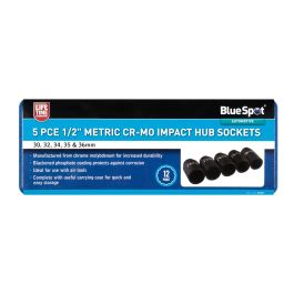 1552_1-59.jpg Blue Spot Tools 5 PCE 1/2" Metric Cr-Mo Impact Hub Sockets (30-36mm)