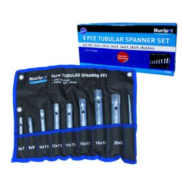 4308-42.jpg Blue Spot Tools 8 PCE Tubular Spanner Set (6-22mm)