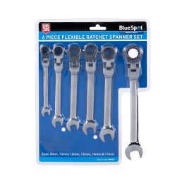 4312_2-48.jpg Blue Spot Tools 6 PCE Flexible Metric Ratchet Spanner Set (8-17mm)