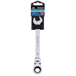 5111_1-99.jpg Blue Spot Tools 15mm Chrome Vanadium Ratchet Spanner Flexible Head (180°)