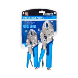6530_1-80.jpg Blue Spot Tools 2 PCE 180mm & 250mm (7" & 10") Soft Grip Non-Slip Curved Locking Pliers