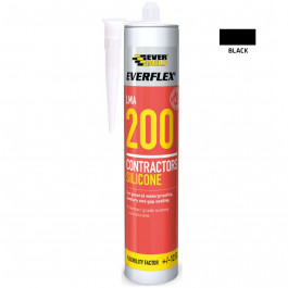 Everbuild Silicone 200 Black 295Ml