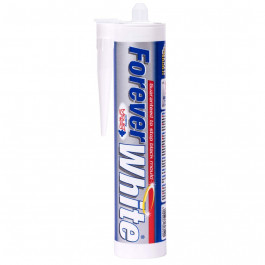 Everbuild Forever White Anti-Mould Silicone Sealant 295ml