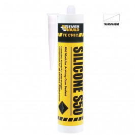 Everbuild Silicone S50 Sanitary Silicone Sealant Transluscent 310ml