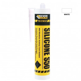 Everbuild Silicone S50 Sanitary White 310Ml