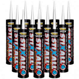 Everbuild Stixall Extreme Power Clear Silicone and Polyurethane Sealant 290ml box of 12