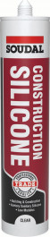 Soudal Construction Silicone Clear 290Ml cartridge 10