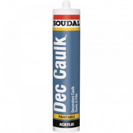 Soudal Dec Caulk White 300Ml cartridge 6