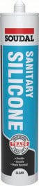 Soudal Sanitary Silicone Clear 290Ml cartridge 6