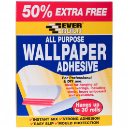 Everbuild All Purp Wallpaper Paste + 50% Free 30Roll