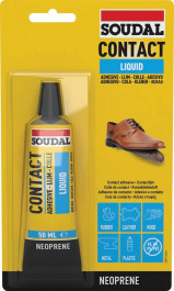 Soudal Contact Adhesive Liquid Yellow 50Ml blister tube 6