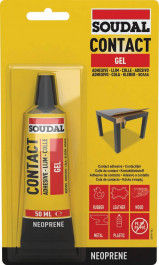 Soudal Contact Adhesive Gel Yellow 50Ml blister tube 4