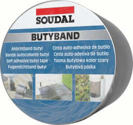 Soudal Butyband Butyl Flashing Tape Aluminium 10M roll 6