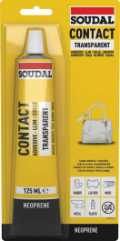 Soudal Contact Adhesive Transparent Transparent 125Ml blister tube 12