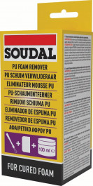 Soudal Cured Pu Foam Remover Clear 100Ml bottle 15
