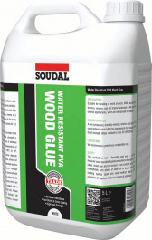 Soudal Water Resistant D3 Wood Adhesive White 5L jerrycan 12