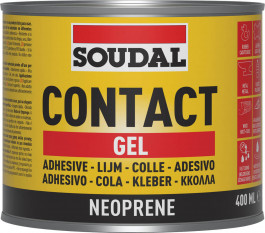 Soudal Contact Adhesive Gel Yellow 400Ml tin 8