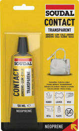 Soudal Contact Adhesive Transparent Transparent 50Ml blister tube 12